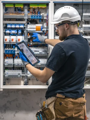 electrical-technician-working-switchboard-with-fuses-uses-tablet_result Eficiencia energética